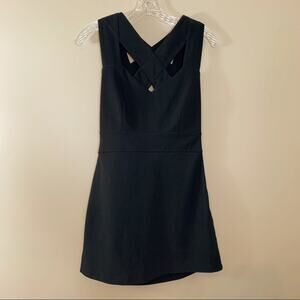 Walter by Walter Baker Black Ribbed Mini Dress